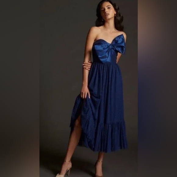 Hutch Strapless Navy Blue Dress - Picture 4 of 13